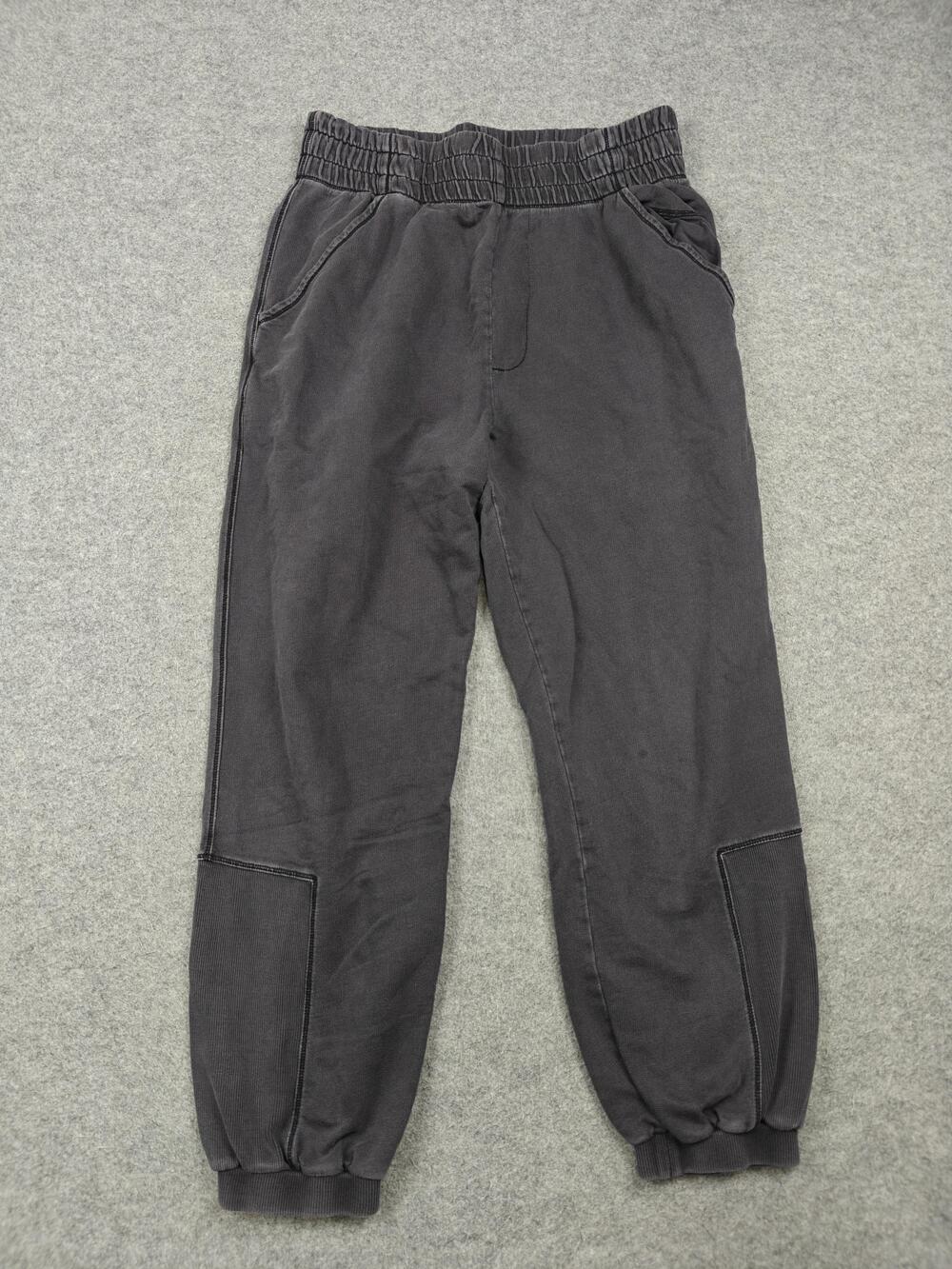 Free People Pants Womens Small Gray Jogger Tapered Elastic Waist Pockets Pull On